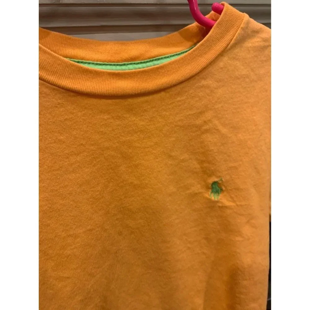 Polo Ralph Lauren orange small kids size 8 tshirt (bin W)